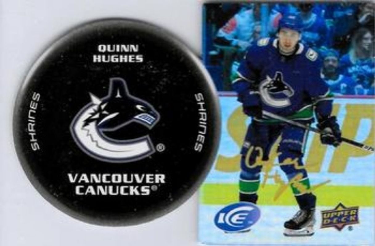 Quinn Hughes 2021 Upper Deck Ice #SH-10 Shrines RAW