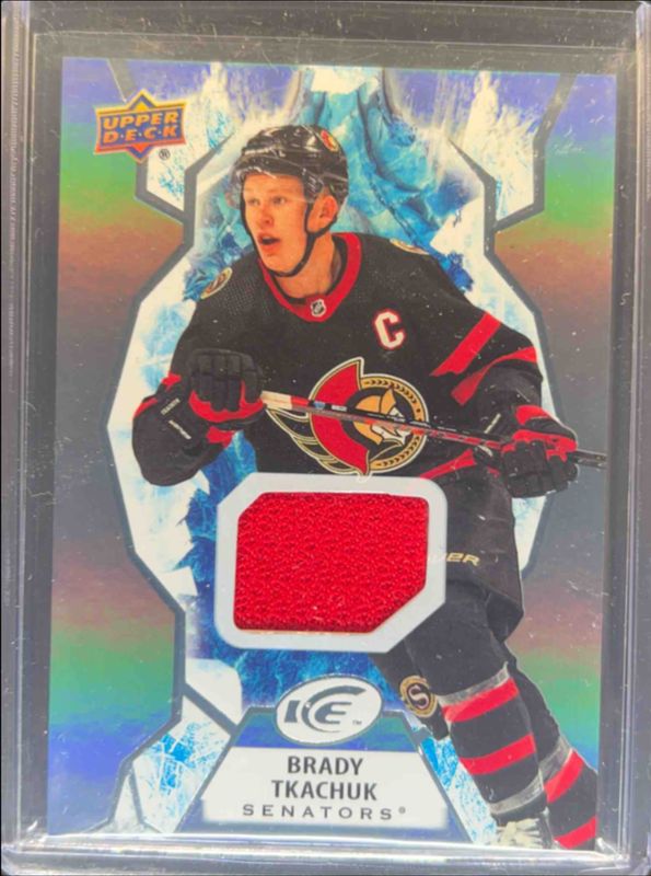 Brady Tkachuk 2021 Upper Deck Ice #99 Jersey RAW
