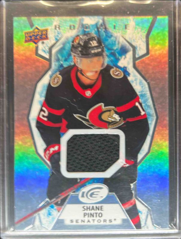 Shane Pinto 2021 Upper Deck Ice #142 Jersey Rookie RAW