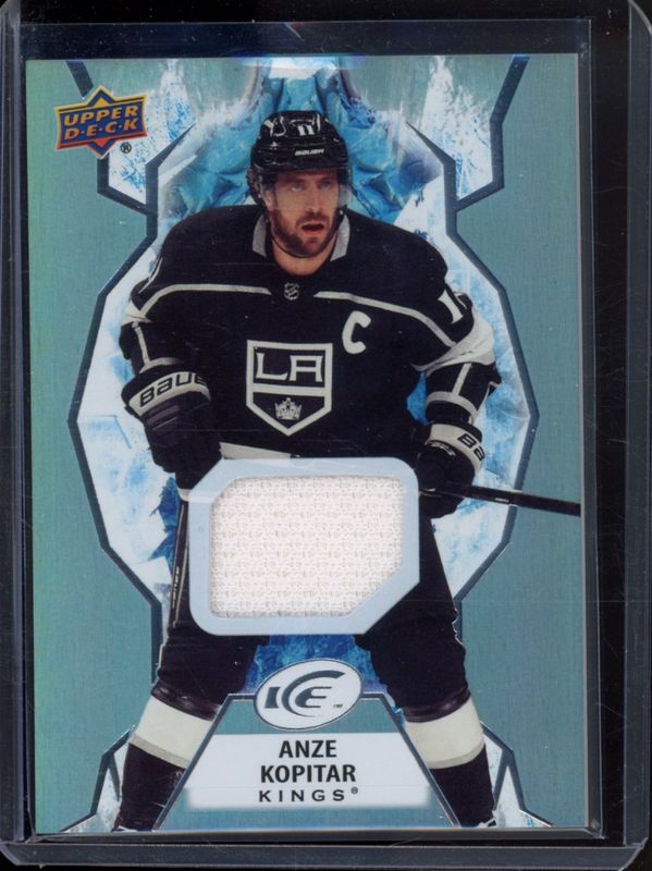 Anze Kopitar 2021 Upper Deck Ice #37 Jersey RAW