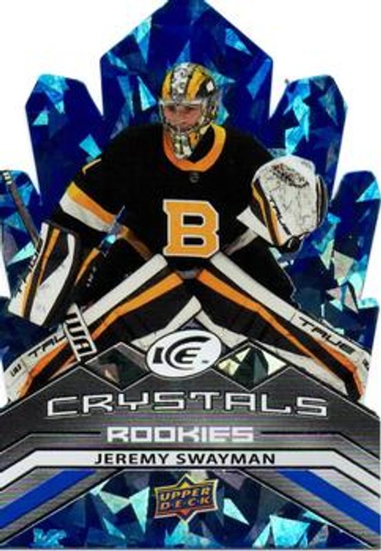 Jeremy Swayman 2021 Upper Deck Ice #IC-59 Ice Crystals Rookie RAW