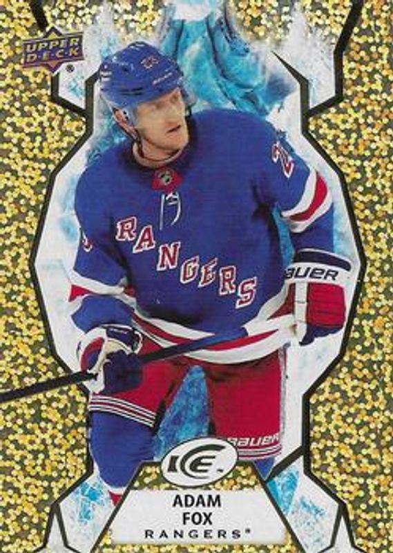 Adam Fox 2021 Upper Deck Ice #78 Gold /25 RAW