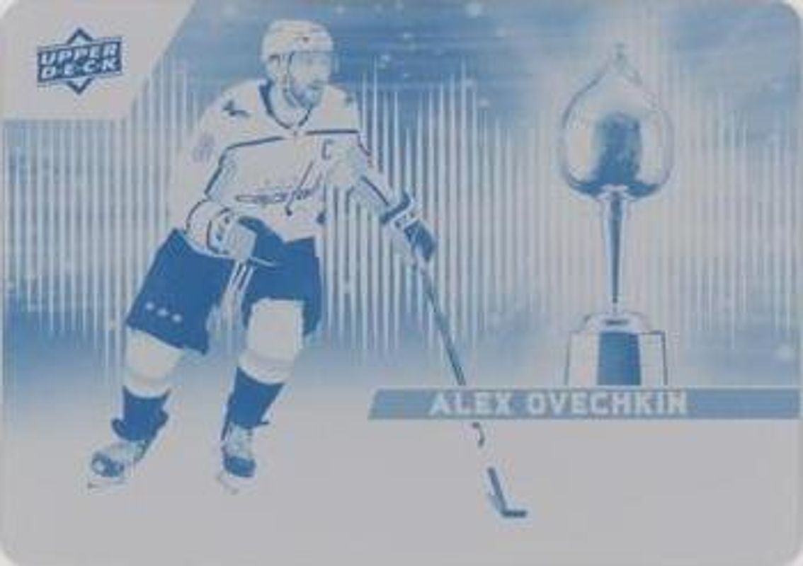 Alexander Ovechkin 2021 Upper Deck MVP #HA-9 Hart Attack - Printing Plates Cyan /1 RAW