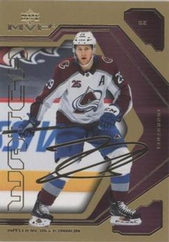 Nathan MacKinnon 2021 Upper Deck MVP #7 20th Anniversary - Gold RAW