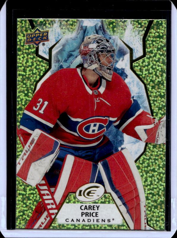 Carey Price 2021 Upper Deck Ice #77 Gold /25 RAW