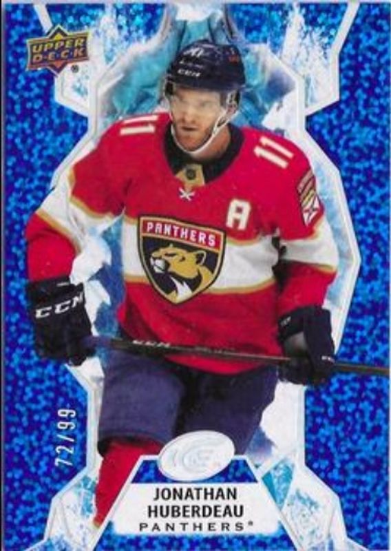 Jonathan Huberdeau 2021 Upper Deck Ice #69 Royal Blue /99 RAW