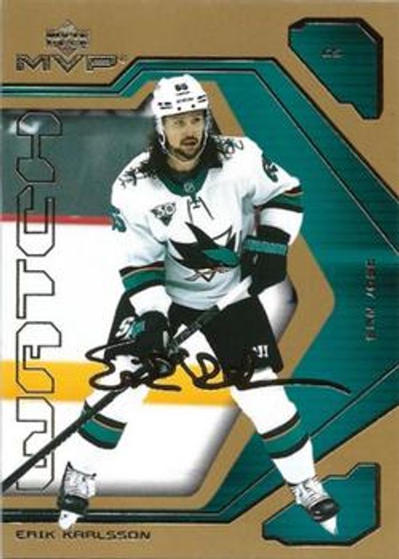 Erik Karlsson 2021 Upper Deck MVP #16 20th Anniversary - Gold RAW
