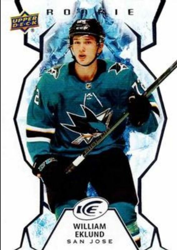 William Eklund 2021 Upper Deck Ice #116 Base /999 Rookie RAW