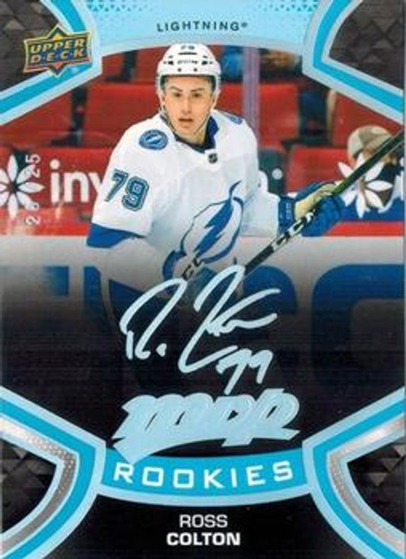 Ross Colton 2021 Upper Deck MVP #227 Super Script /25 Rookie RAW