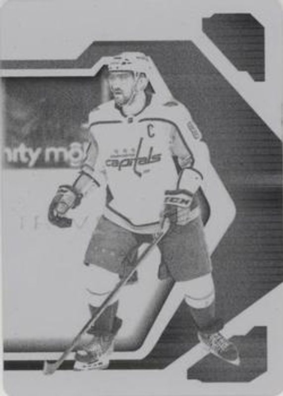 Alexander Ovechkin 2021 Upper Deck MVP #2 20th Anniversary - Printing Plates Black /1 RAW