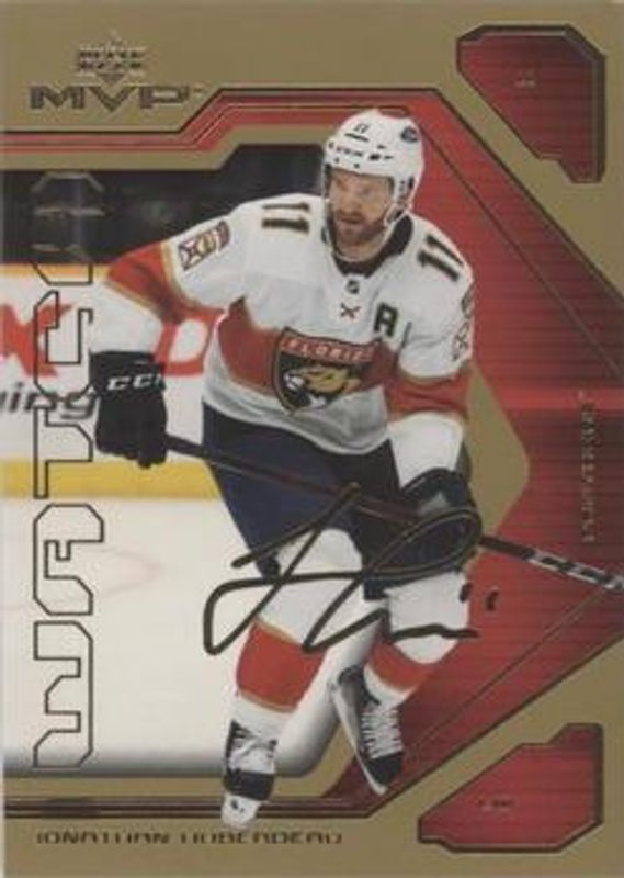 Jonathan Huberdeau 2021 Upper Deck MVP #60 20th Anniversary - Gold RAW