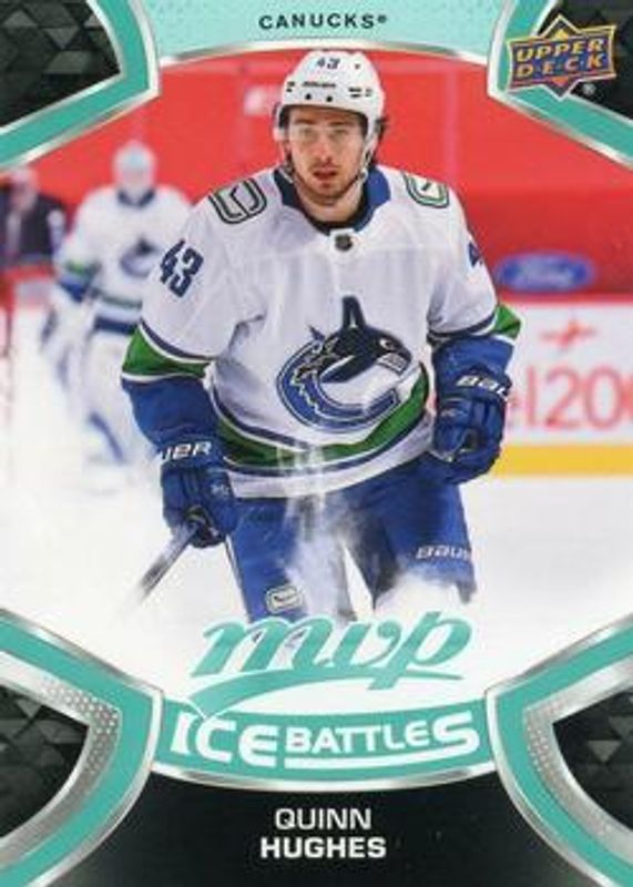 Quinn Hughes 2021 Upper Deck MVP #43 Ice Battles RAW