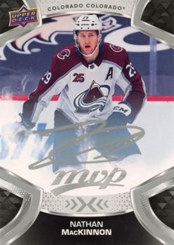 Nathan MacKinnon 2021 Upper Deck MVP #216 Silver Script RAW