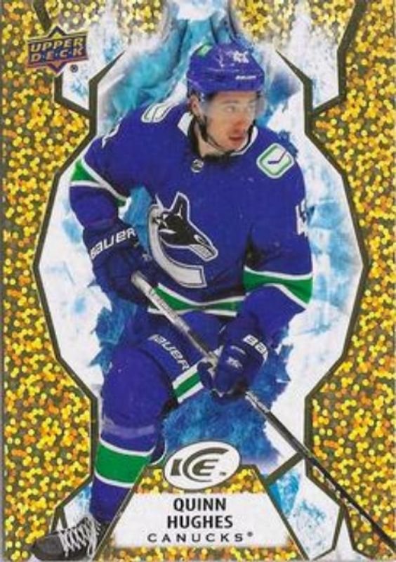 Quinn Hughes 2021 Upper Deck Ice #46 Gold /25 RAW