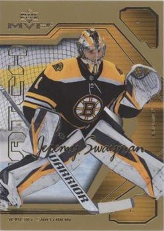 Jeremy Swayman 2021 Upper Deck MVP #95 20th Anniversary - Gold Rookie RAW