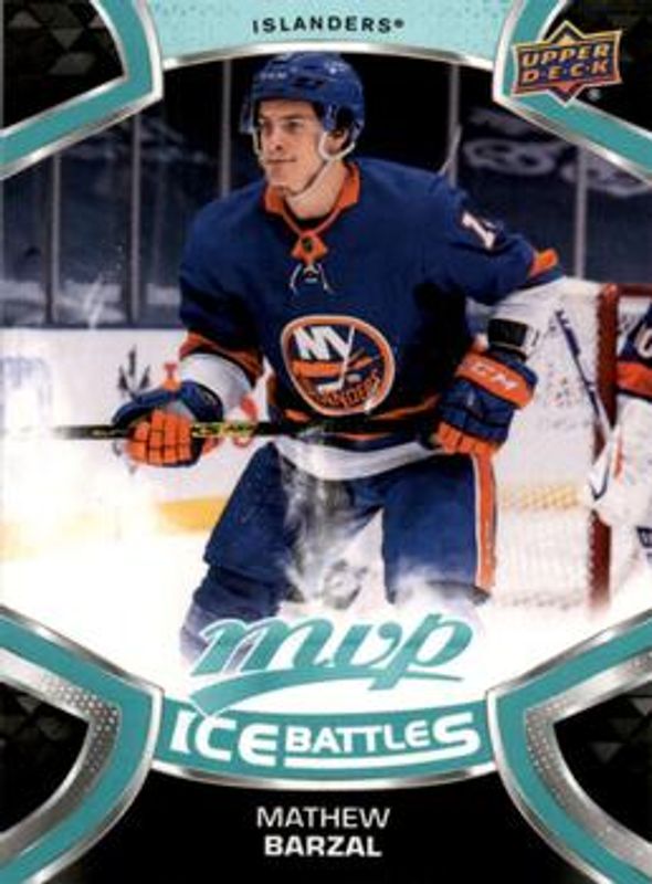 Mathew Barzal 2021 Upper Deck MVP #13 Ice Battles RAW
