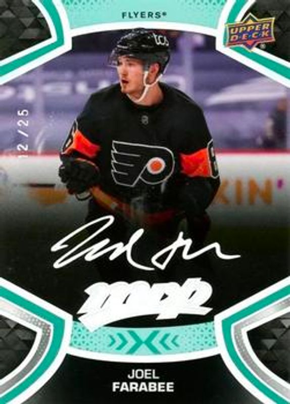 Joel Farabee 2021 Upper Deck MVP #84 Super Script /25 RAW