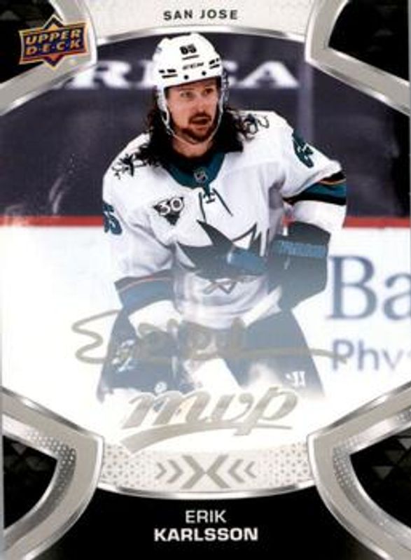 Erik Karlsson 2021 Upper Deck MVP #65 Silver Script RAW