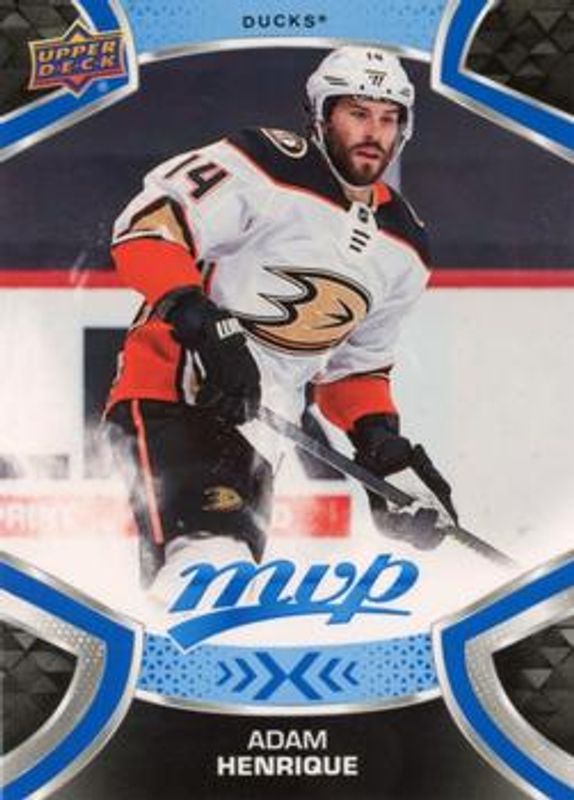 Adam Henrique 2021 Upper Deck MVP #164 Blue RAW