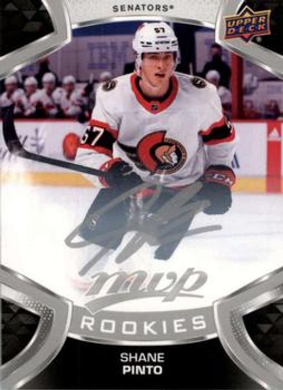 Shane Pinto 2021 Upper Deck MVP #236 Silver Script Rookie RAW