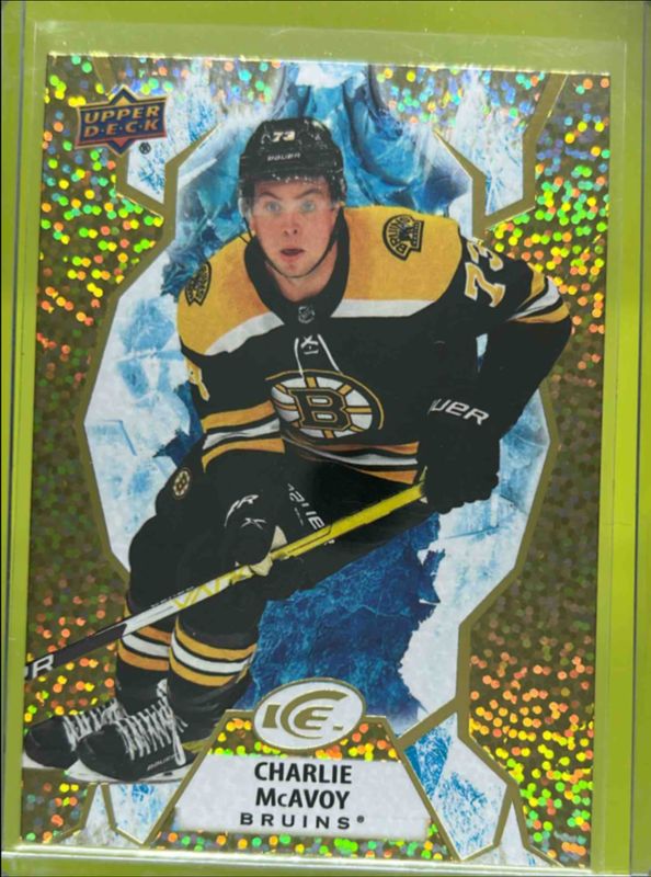 Charlie McAvoy 2021 Upper Deck Ice #13 Gold /25 RAW