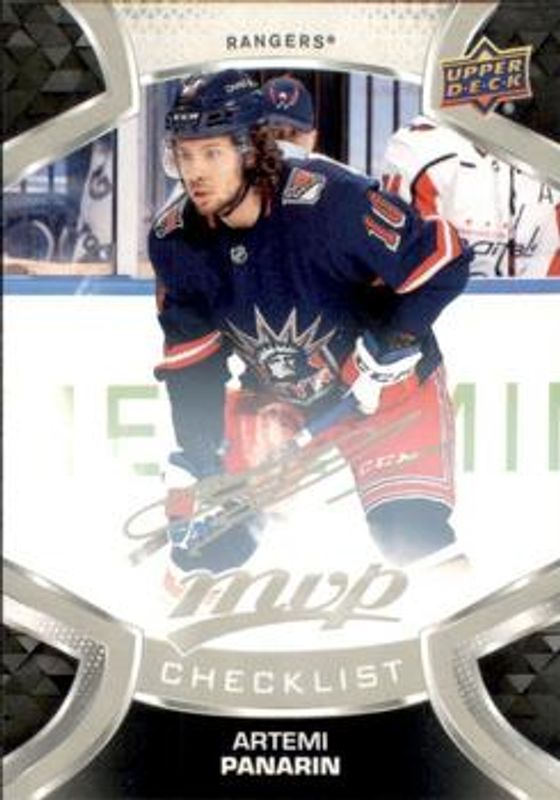 Artemi Panarin 2021 Upper Deck MVP #200 Silver Script RAW