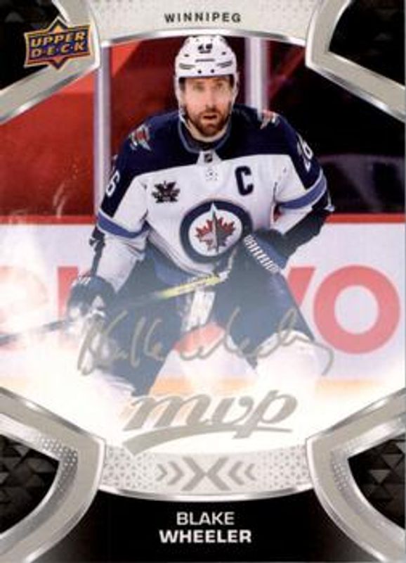Blake Wheeler 2021 Upper Deck MVP #26 Silver Script RAW