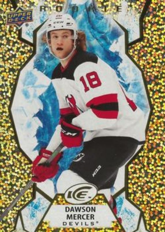 Dawson Mercer 2021 Upper Deck Ice #130 Gold /25 Rookie RAW