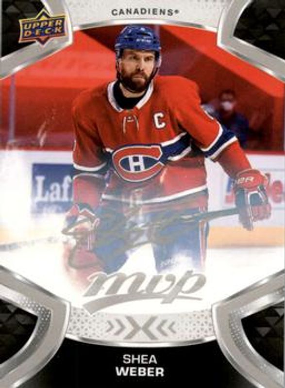 Shea Weber 2021 Upper Deck MVP #106 Silver Script RAW