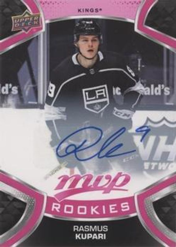 Rasmus Kupari 2021 Upper Deck MVP #247 Autographs - Magenta Rookie RAW