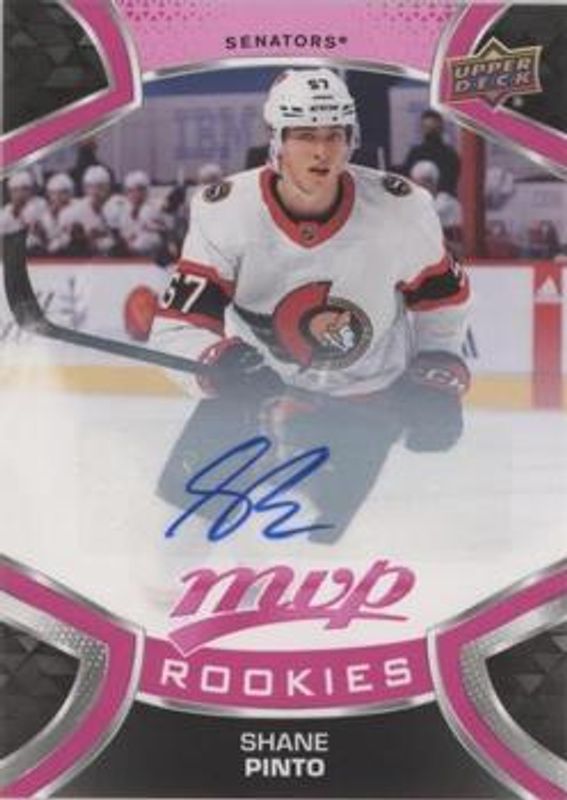 Shane Pinto 2021 Upper Deck MVP #236 Autographs - Magenta Rookie RAW