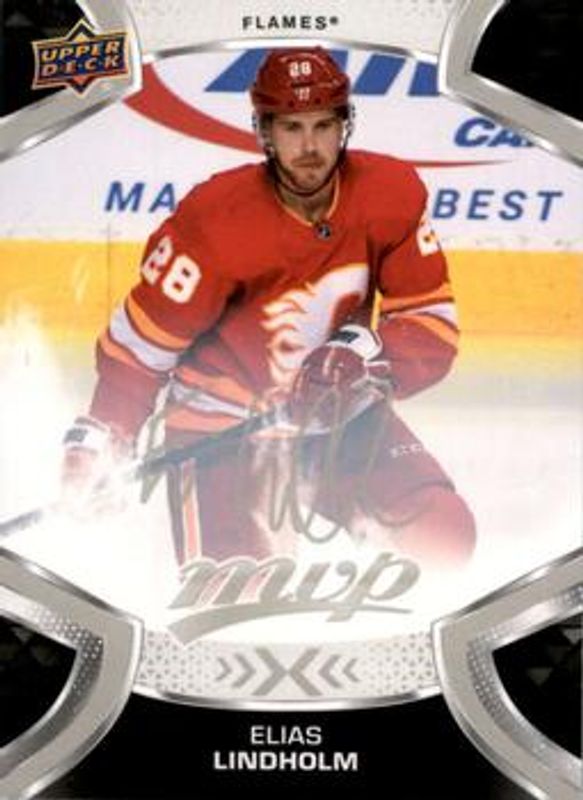 Elias Lindholm 2021 Upper Deck MVP #54 Silver Script RAW
