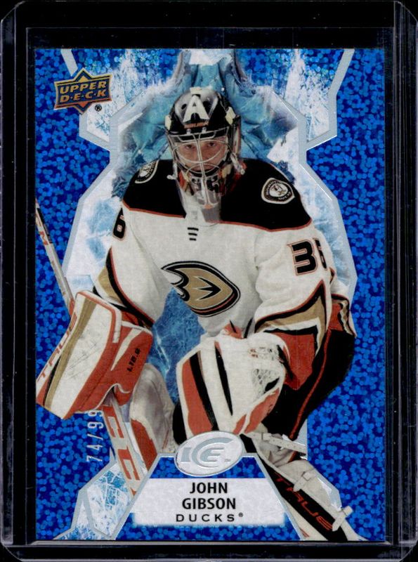 John Gibson 2021 Upper Deck Ice #68 Royal Blue /99 RAW