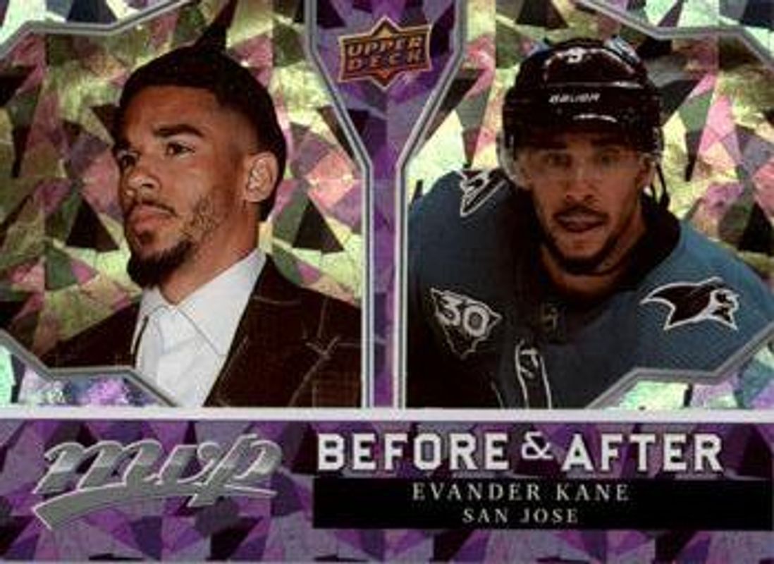 Evander Kane 2021 Upper Deck MVP #BA-7 Before & After RAW