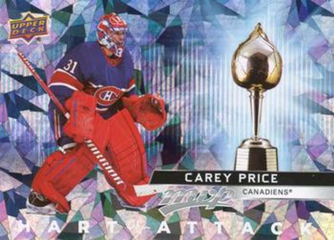 Carey Price 2021 Upper Deck MVP #HA-20 Hart Attack RAW