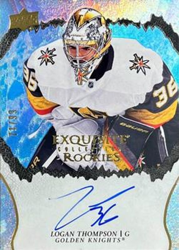 Logan Thompson 2021 Upper Deck Ice #R-LT Exquisite Collection Rookie Signatures /99 RAW