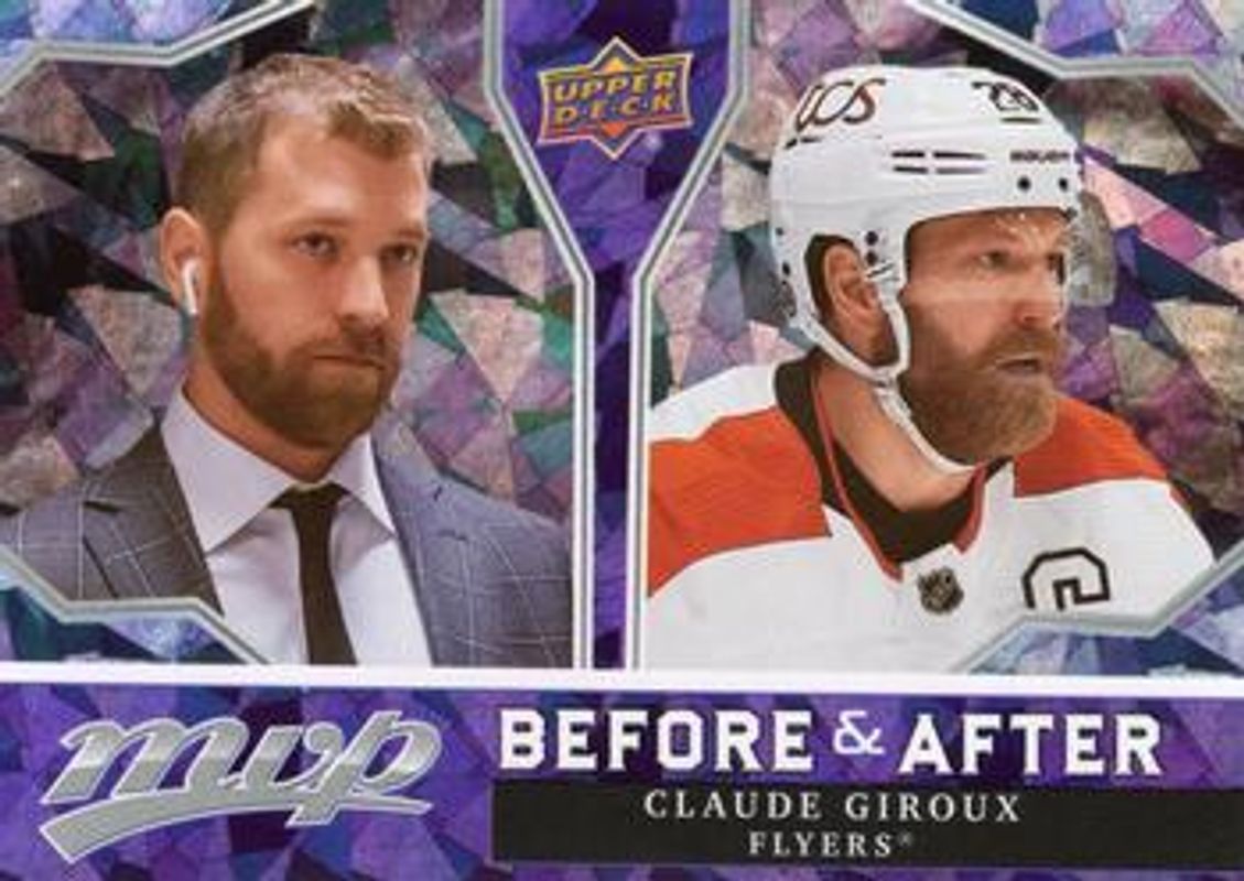 Claude Giroux 2021 Upper Deck MVP #BA-17 Before & After RAW
