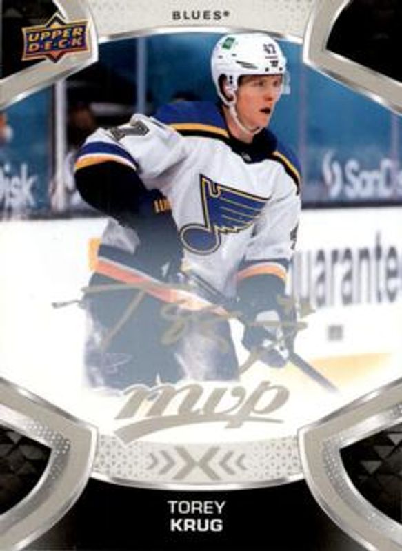 Torey Krug 2021 Upper Deck MVP #47 Silver Script RAW