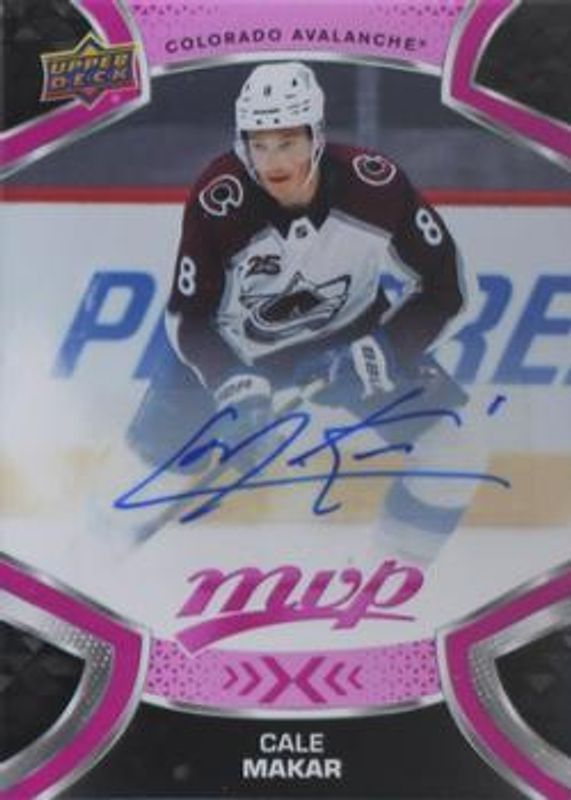 Cale Makar 2021 Upper Deck MVP #208 Autographs - Magenta RAW