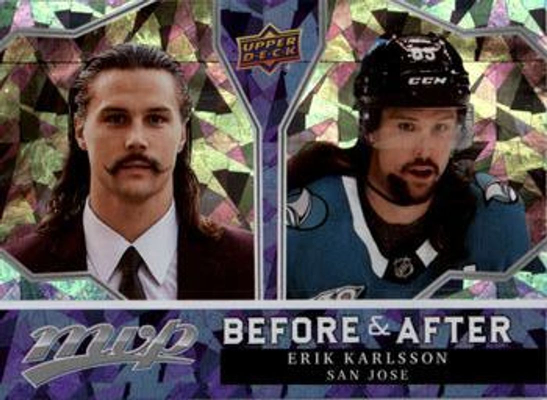 Erik Karlsson 2021 Upper Deck MVP #BA-6 Before & After RAW