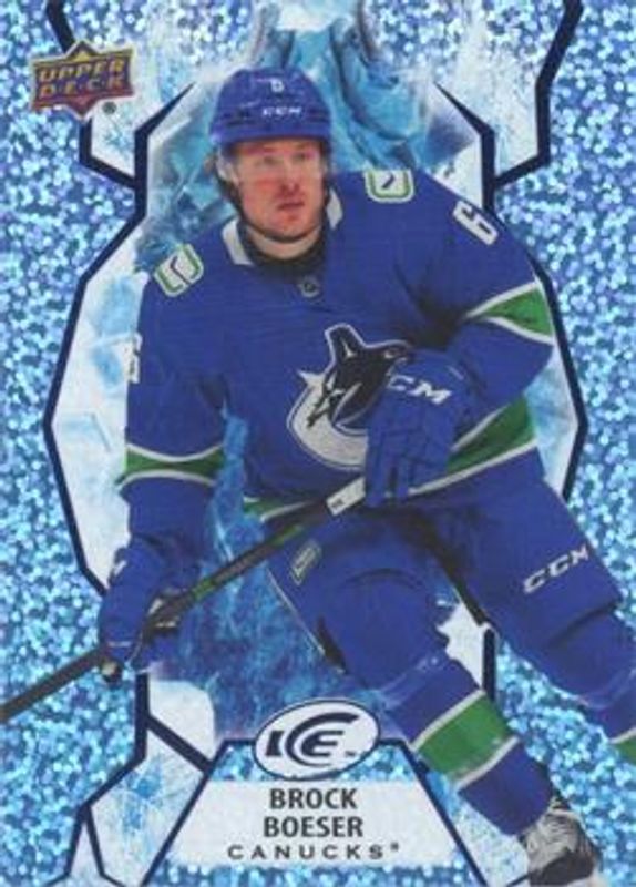 Brock Boeser 2021 Upper Deck Ice #12 Ice Blue RAW