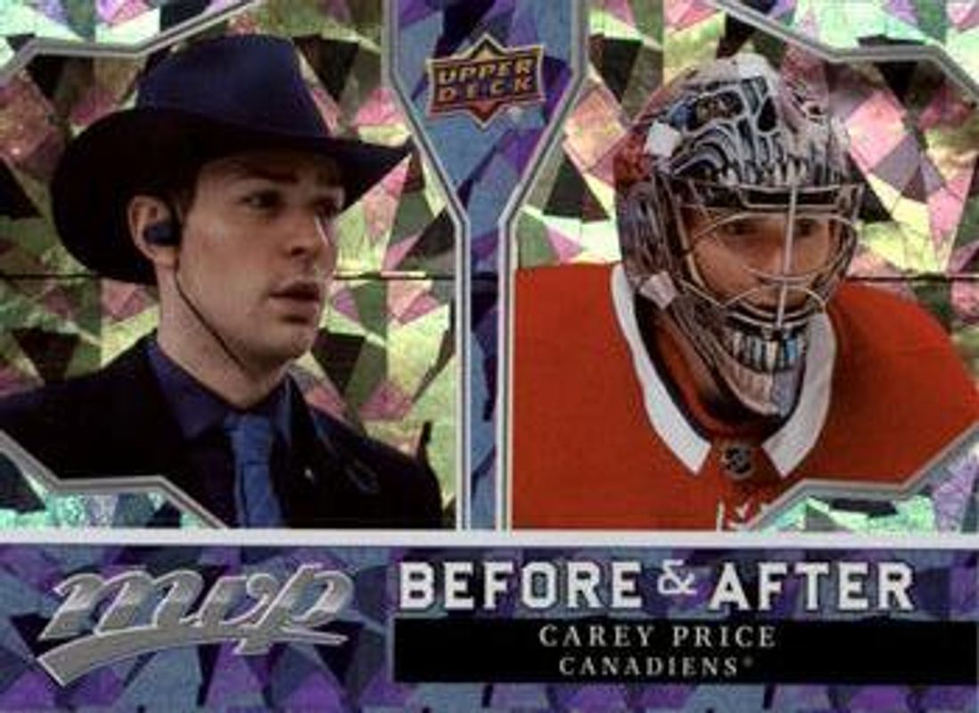 Carey Price 2021 Upper Deck MVP #BA-4 Before & After RAW