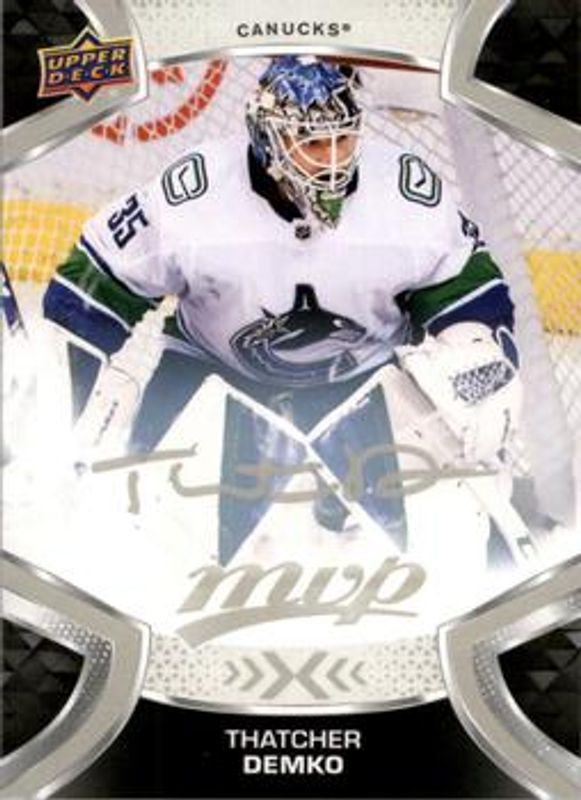 Thatcher Demko 2021 Upper Deck MVP #157 Silver Script RAW