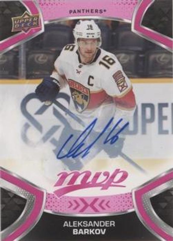 Aleksander Barkov 2021 Upper Deck MVP #204 Autographs - Magenta RAW