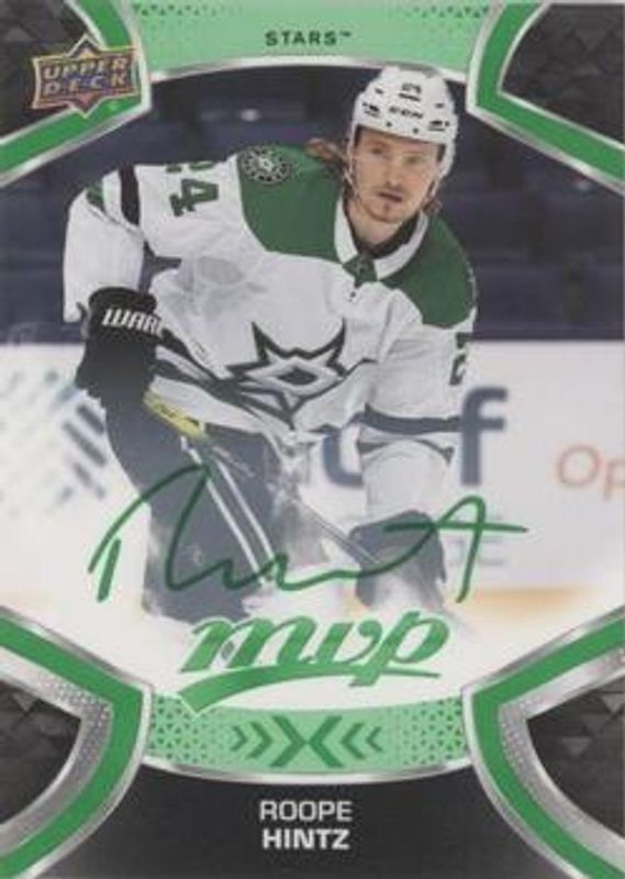 Roope Hintz 2021 Upper Deck MVP #122 Green Script RAW