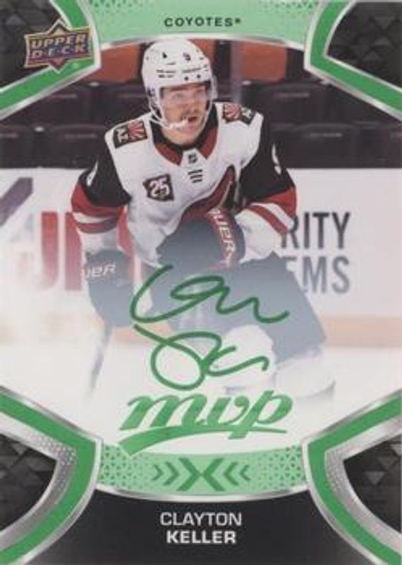 Clayton Keller 2021 Upper Deck MVP #9 Green Script RAW