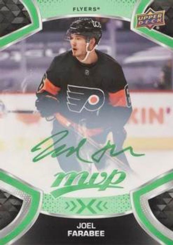 Joel Farabee 2021 Upper Deck MVP #84 Green Script RAW