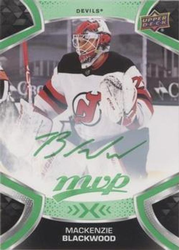 Mackenzie Blackwood 2021 Upper Deck MVP #29 Green Script RAW