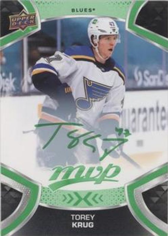 Torey Krug 2021 Upper Deck MVP #47 Green Script RAW