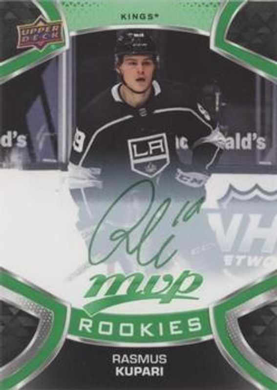 Rasmus Kupari 2021 Upper Deck MVP #247 Green Script Rookie RAW